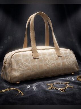 CHANEL Travel Line Boston Bag with Authentication Card